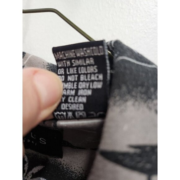 Cactus Black Label Mens Hawaiian Shirt Size XL Tan Black Palm Tree Short Sleeve - Picture 5 of 7